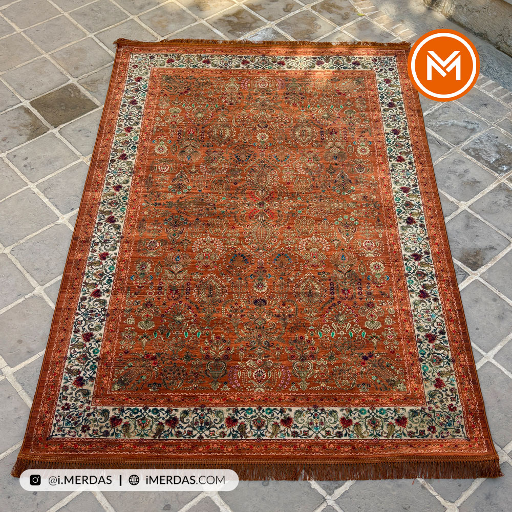 فرش کهنه نما کد Q04606 زمینه تمام رنگ